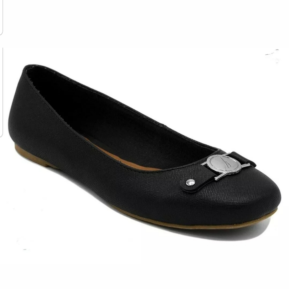 Nautica Womens Pembina Faux Leather Ballet Flats